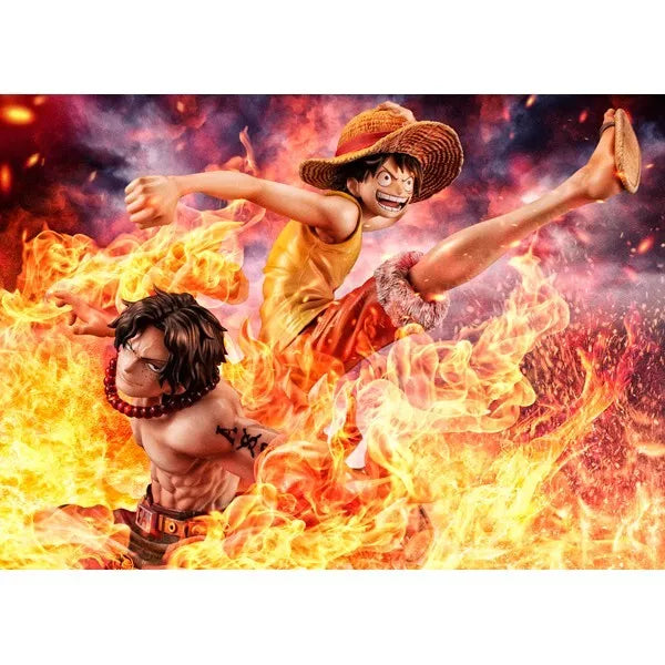 Figurine P.O.P ONE PIECE NEO-MAXIMUM Luffy & Ace Bonds of Brothers 20e édition limitée