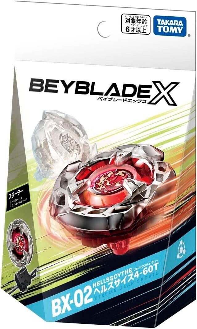 Takara Tomy Beyblade X BX-02 Starter Hells Scythe 4-60T Japan Official