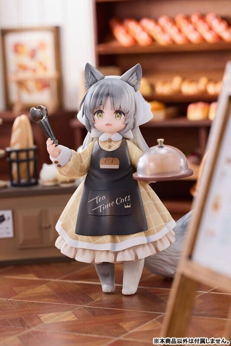 Tea Tea Time Cats Scene Bread House Clerk & Customer Set Figura Japón Oficial