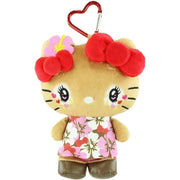 Sanrio Heisei Retro Kogyaru Series Hello Kitty Hibiscus Style Plush Pouch JAPAN