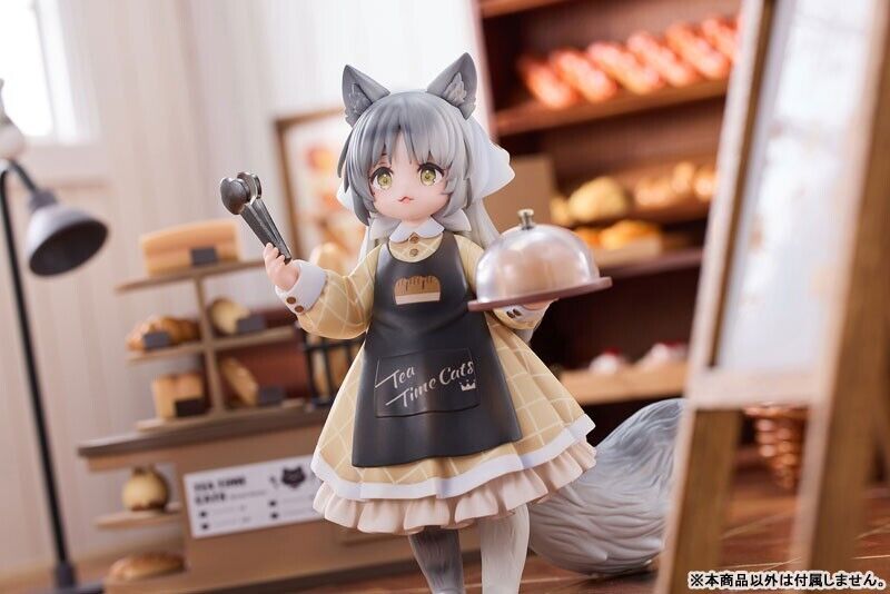 Tea Tea Time Cats Scene Bread House Clerk & Customer Set Figura Japón Oficial