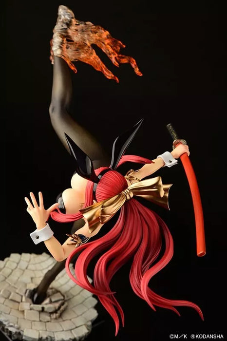 Fairy Tail Erza Scarlet High Kick ver. Black Bunny 1/6 Figure JAPAN OFFICIAL