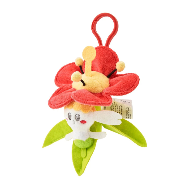 Pokemon Center Original Full Bloom Flabebe Red Flower Plush Keychain JAPAN