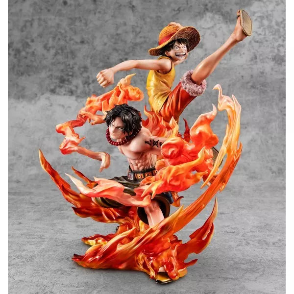 Figurine P.O.P ONE PIECE NEO-MAXIMUM Luffy & Ace Bonds of Brothers 20e édition limitée