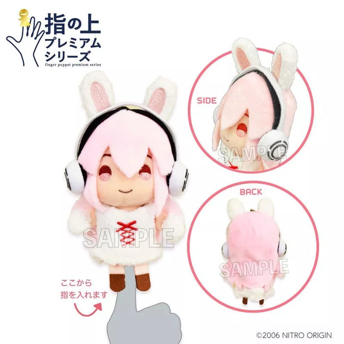 Plush Keychain On Your Finger Super Sonico Rabbit Ver. JAPAN OFFICIAL