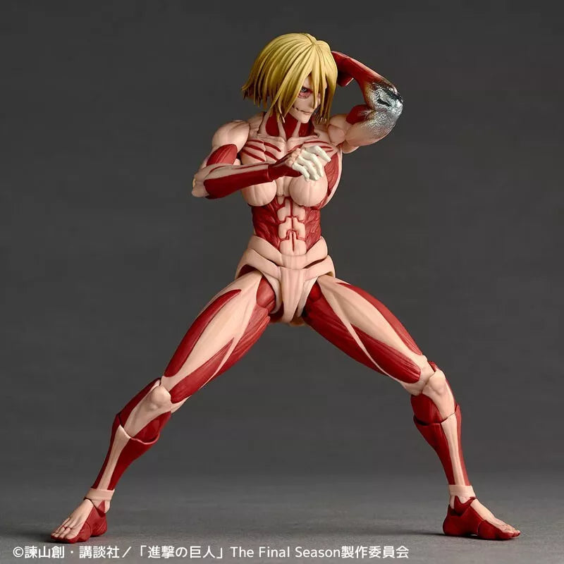 Kaiyodo Revoltech Incrível Yamaguchi Attack on Titan Figura de ação feminina Titan