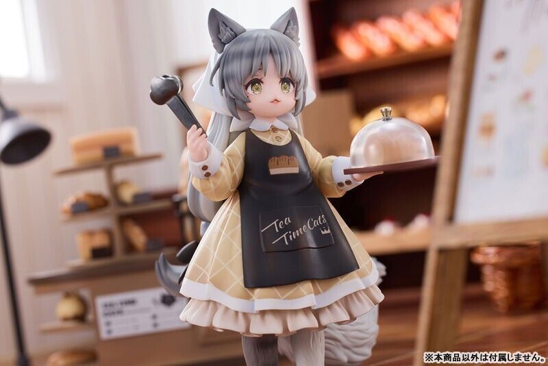 Tea Tea Time Cats Scene Bread House Clerk & Customer Set Figura Japón Oficial