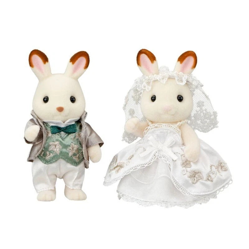 Epoch Sylvanian Families Lovely Wedding Pair Set Ivy Embroidery JAPAN OFFICIAL
