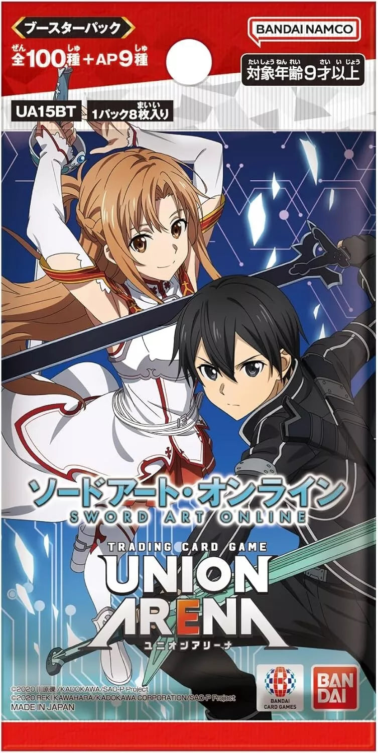 BANDAI Union Arena Sword Art Online UA15BT Booster Pack Box TCG JAPÃO OFICIAL