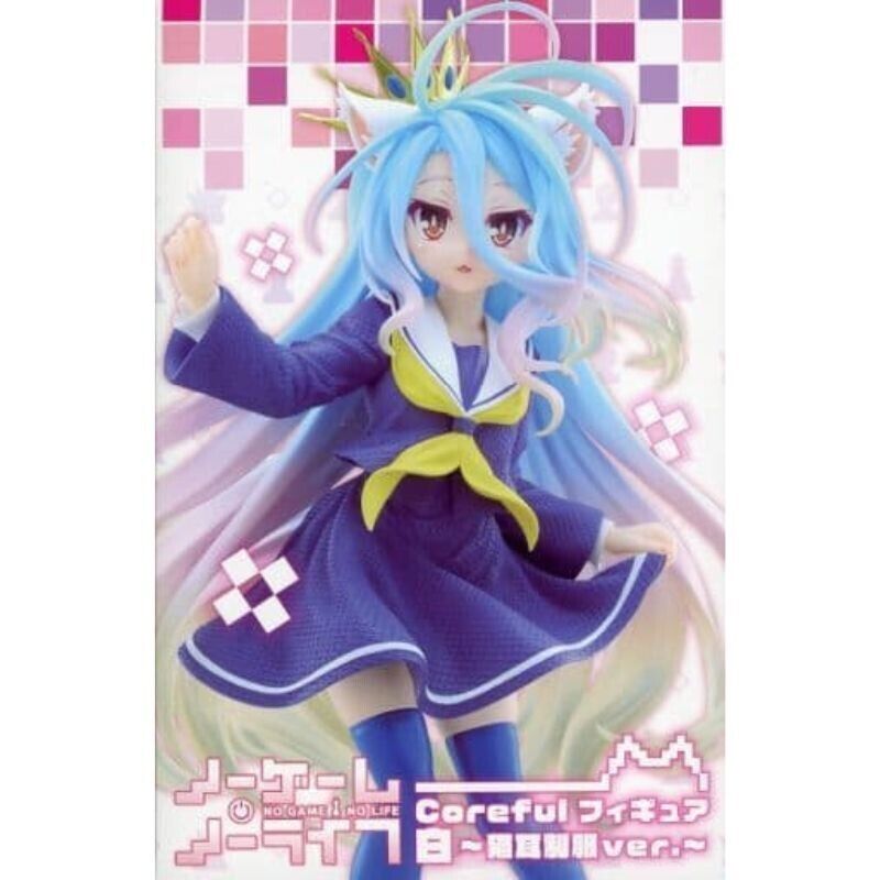 Taito Coreful Figure No Game No Life Shiro Cat Ear School Uniform JAPAN OFFICIAL