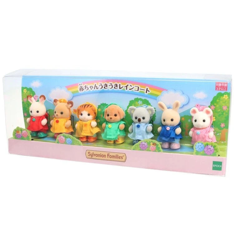 Epoch Sylvanian Families Calico Critters Baby Happy Raincoat Set JAPAN OFFICIAL