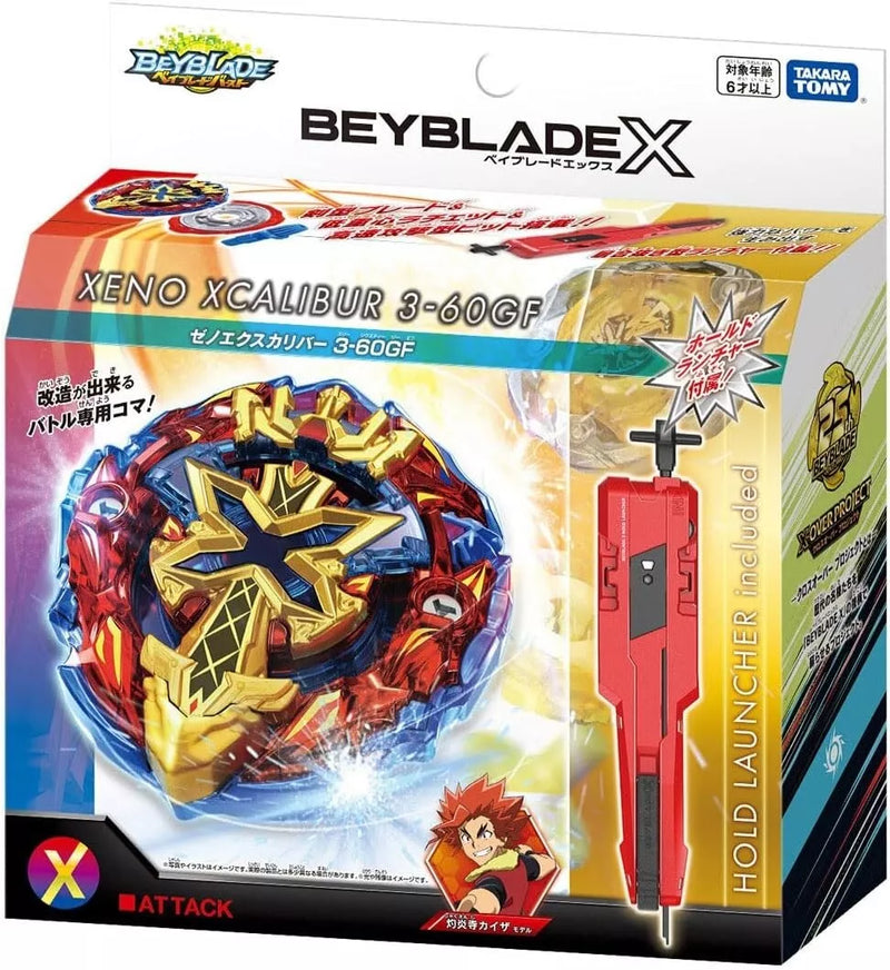Takara Tomy Beyblade X BX-00 Starter Xeno Xcalibur 3-60GF JAPÃO OFICIAL