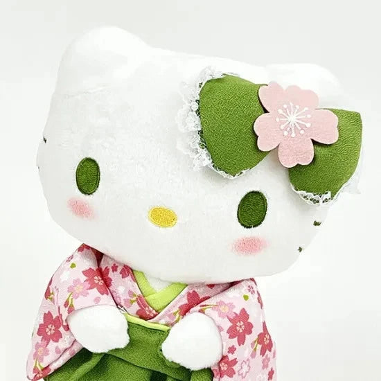Nakajima Corporation Sanrio Hello Kitty Sakura Matcha Kimono S Size Plush JAPAN