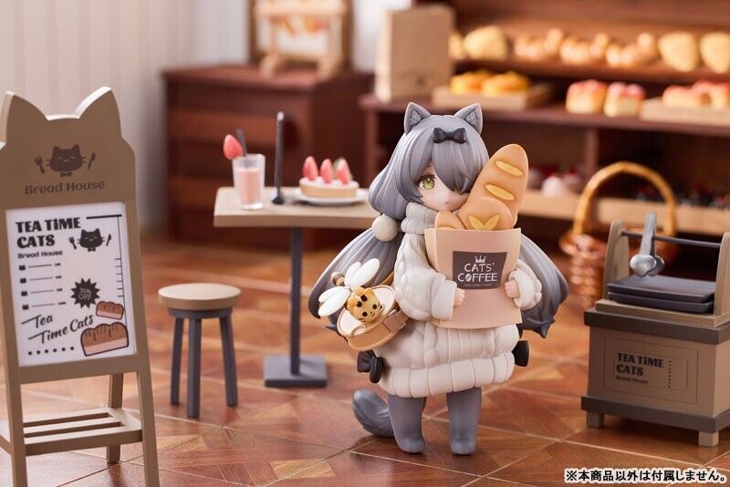 Teezeit Katzen Szene Brot Haus Angestellter & Kunde Set Figur Japan offiziell