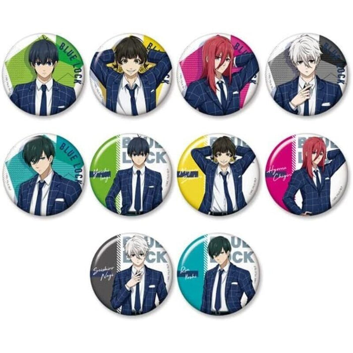 Bluelock New Illustration Trading Tin Badge Suit ver. All 10 type set JAPAN