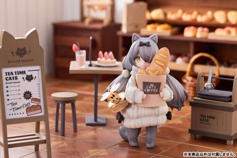 Teezeit Katzen Szene Brot Haus Angestellter & Kunde Set Figur Japan offiziell