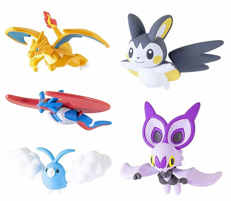 Pokemon Netsuke Mascot Soaring in the Sky Complete Set Figure Capsule Toy JAPAN