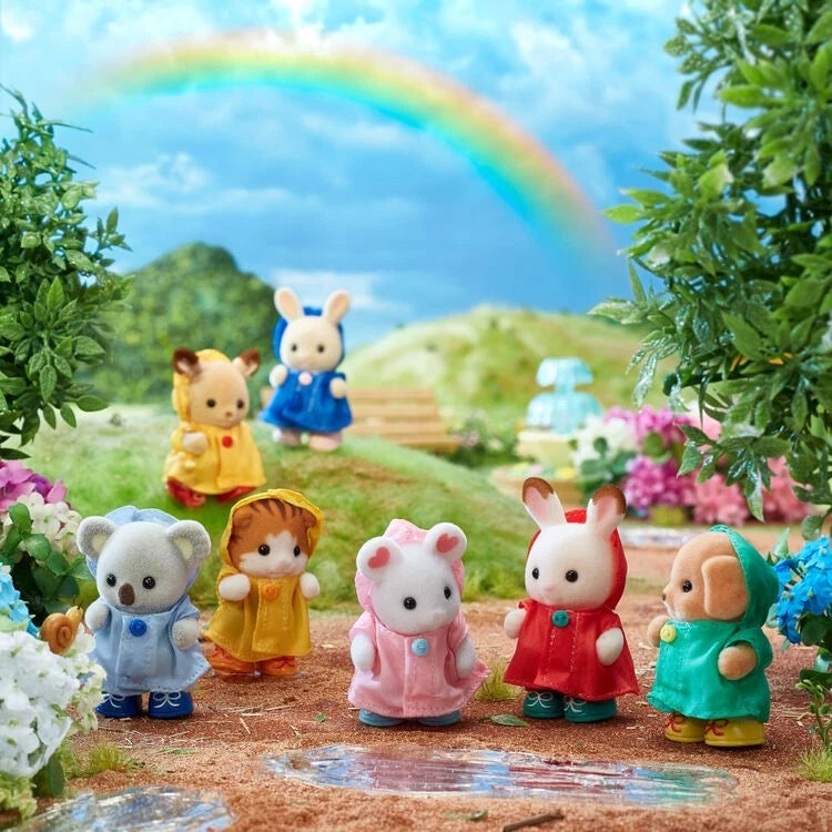 Epoch Sylvanian Families Calico Critters Baby Happy Raincoat Set JAPAN OFFICIAL