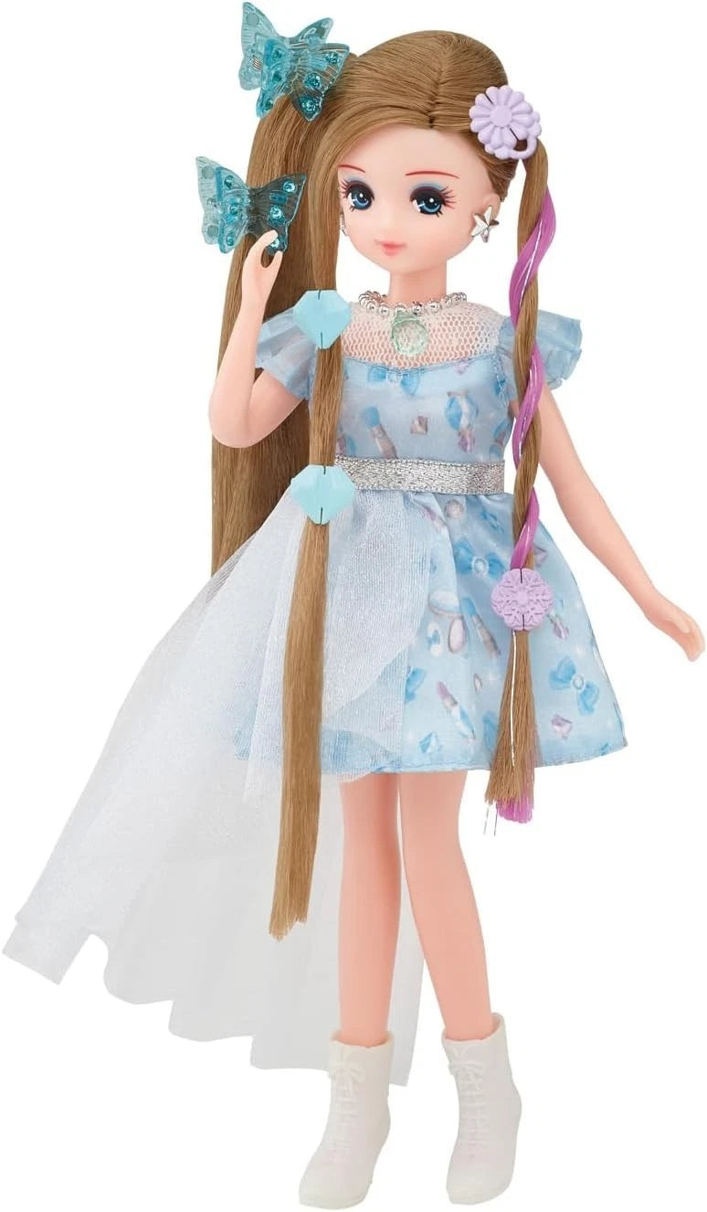 Takara Tomy Licca Chan Doll Hair Extension Tsubasa Chan Favorite Blue Doll JAPAN