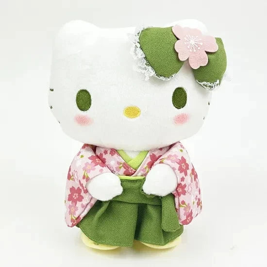 Nakajima Corporation Sanrio Hello Kitty Sakura Matcha Kimono S Size Plush JAPAN