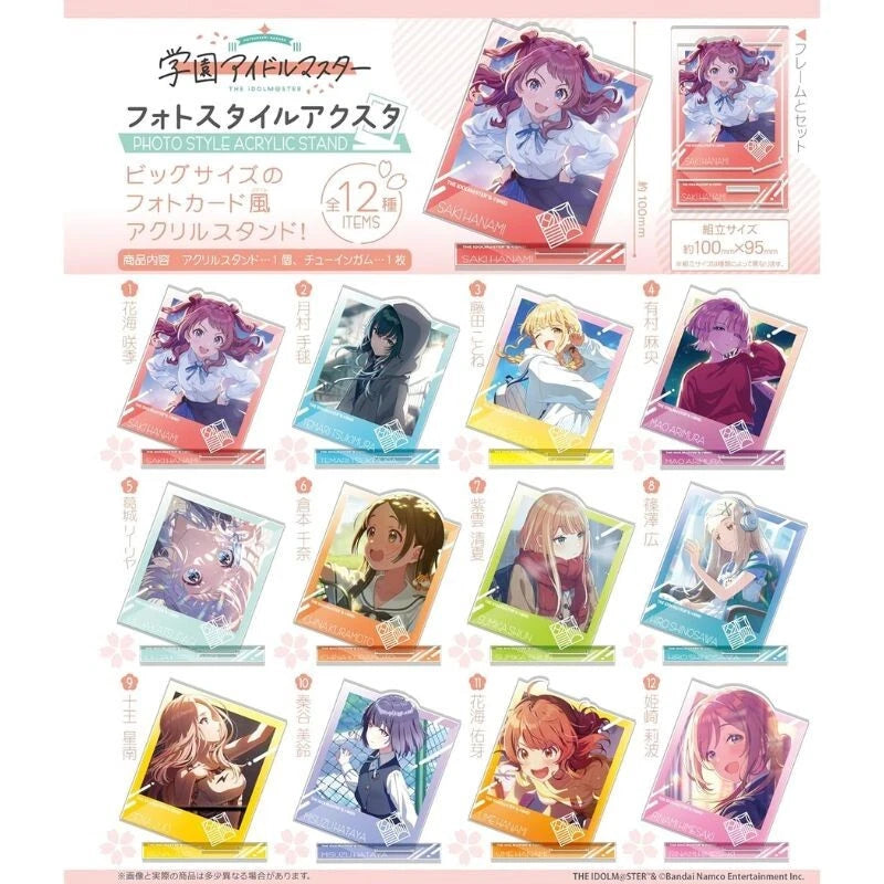 Gakuen iDOLM@STER Photo Style Acrylic Stand 12Pack Box Candy Toy JAPAN OFFICIAL