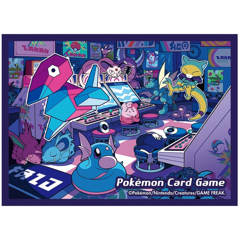 pokemon arcade game card Pokemon Center Original Card Sleeves Night Arcade JAPAN OFFICIAL — ToysOneJapan