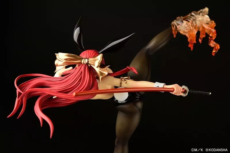 Fairy Tail Erza Scarlet High Kick ver. Black Bunny 1/6 Figure JAPAN OFFICIAL