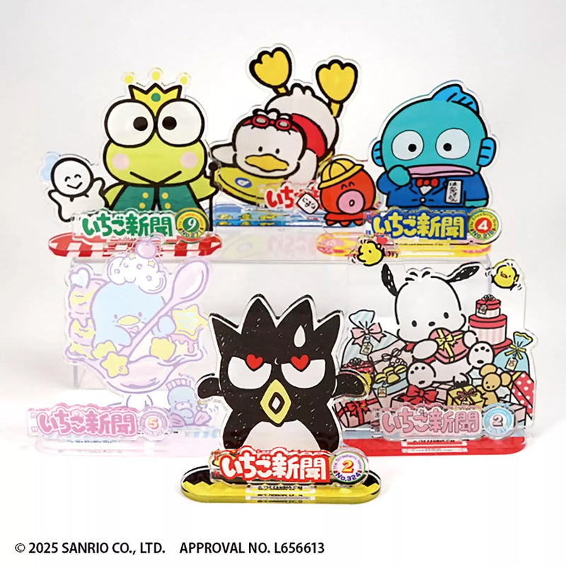 Sanrio Characters Ichigo Shimbun 50TH Acrylique Stand Ensemble complet JAPON OFFICIEL