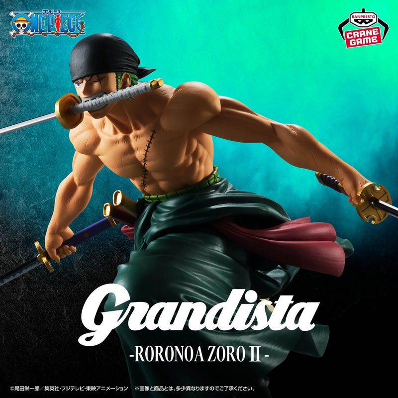 BANDAI Grandista One Piece Roronoa Zoro II Figure JAPAN OFFICIAL