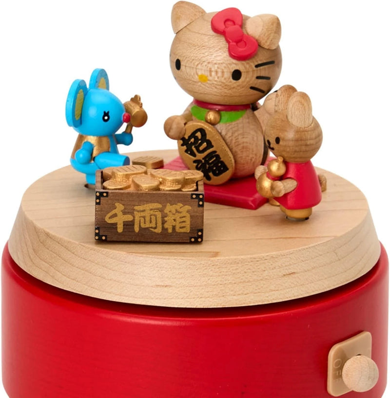 Sanrio Hello Kitty Wooden Music Box JAPAN OFFICIAL