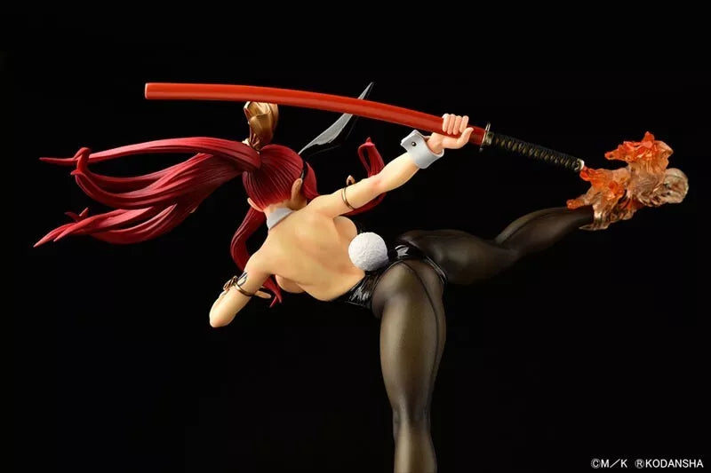 Fairy Tail Erza Scarlet High Kick ver. Black Bunny 1/6 Figure JAPAN OFFICIAL