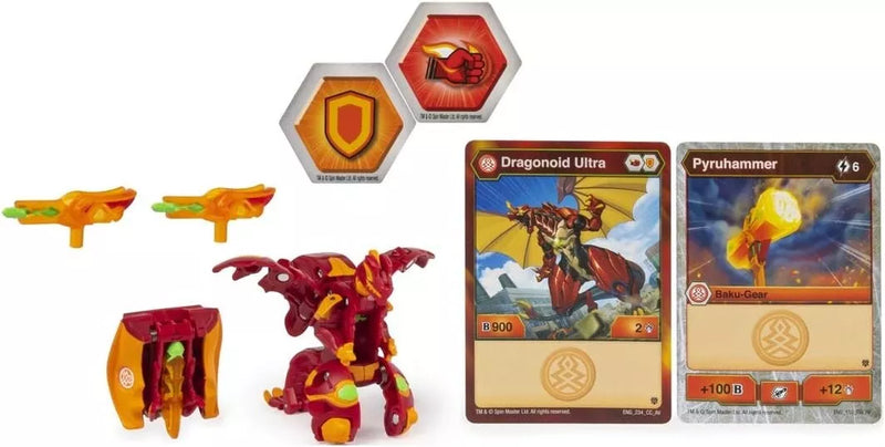 Takara Tomy Bakugan Baku Gear Dragonoid Ultra + Magma Blaster Action Figure