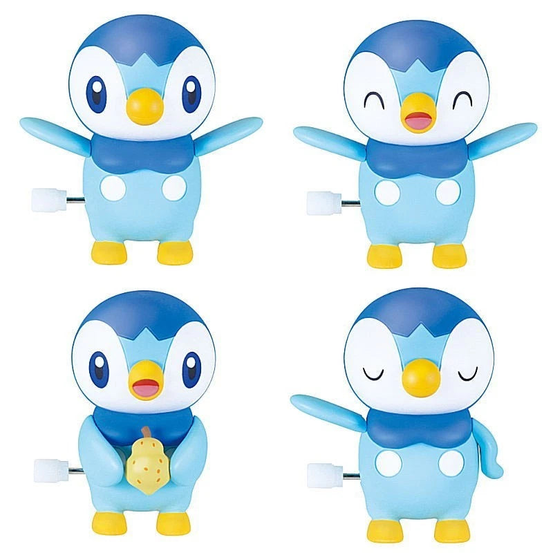 Pokemon Piplup Wind-Up Complete Set Figure Capsule Toy JAPAN OFFICIAL