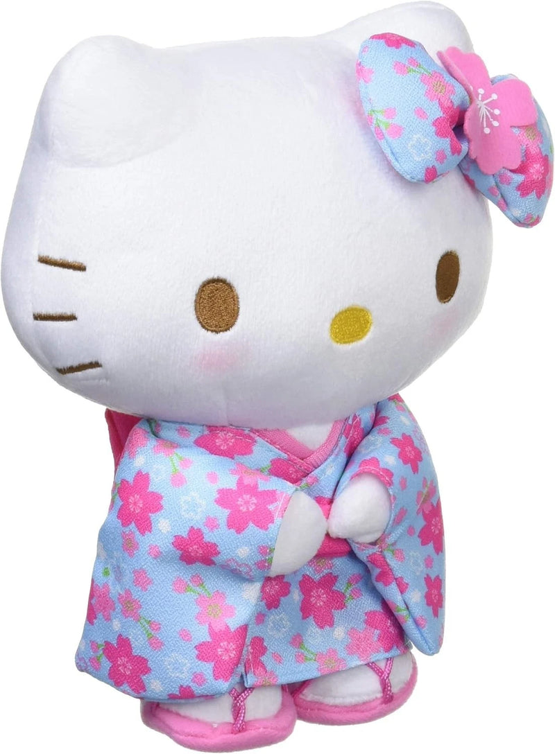 Sanrio Hello Kitty Sakura Kimono Light Blue S Plush JAPAN OFFICIAL