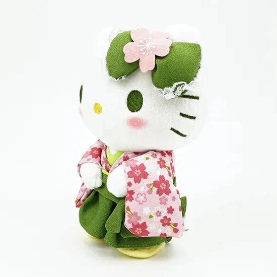 Nakajima Corporation Sanrio Hello Kitty Sakura Matcha Kimono S Size Plush JAPAN