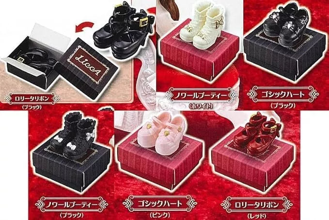 Takara Tomy Arts Arts Licca Closet Series Shoes Collection Conjunto de 6 cápsulas Toy Japan