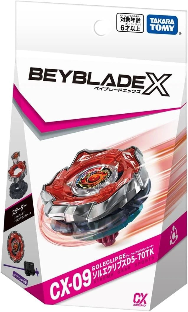 Takara Tomy Beyblade X CX-09 Starter Sol Eclipse D5-70TK JAPAN OFFICIAL