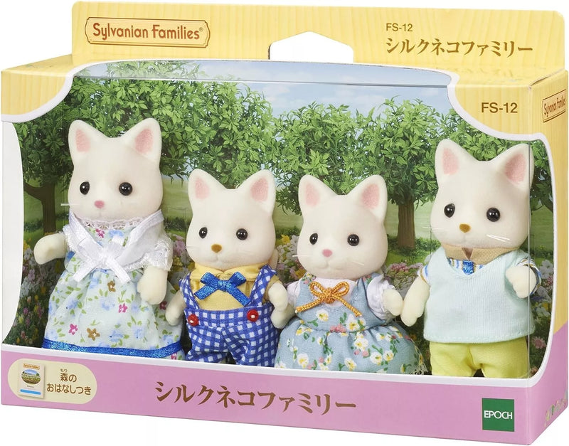 Época Sylvanian Families Silk Cat Family FS-12 OFICIAL DE JAPÓN