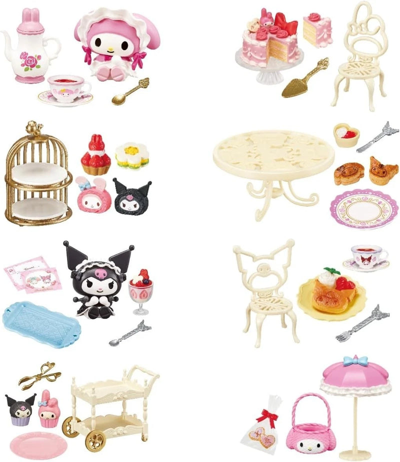 Re-Ment Sanrio My Melody Kuromi Sweet Tea Party Full Set 8 BOX Figure JAPAN