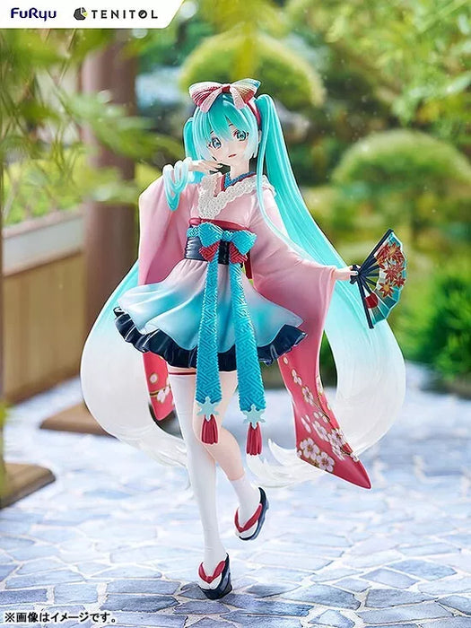 Furyu Tenitol Hatsune Miku Neo Tokyo Series Kimono Figura Japão Oficial