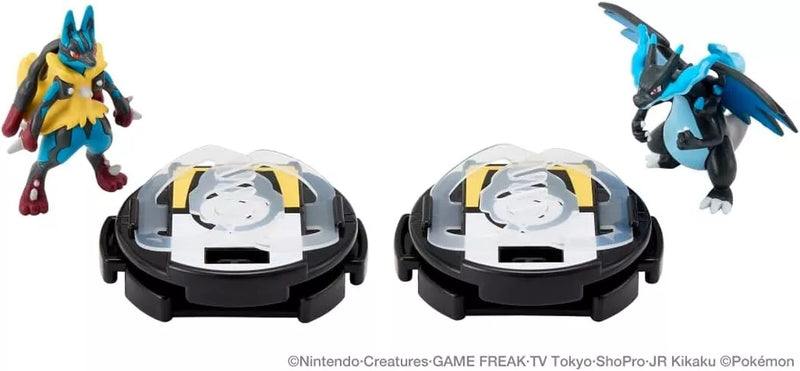 Pokemon MonColle Battleze Mega Lucario VS Mega Charizard X Figura UFFICIALE GIAPPONE