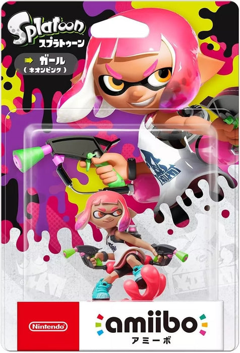 Nintendo Amiibo Splatoon Series Inkling Girl Neon Pink JAPAN OFFICIAL