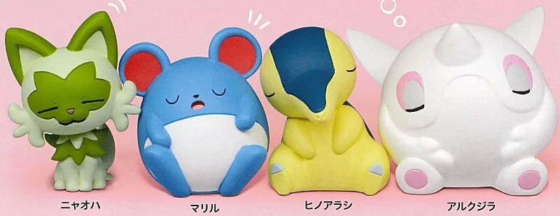 Pokemon Shoulder Zun Fig. 5 All 4 type Set Figure Capsule Toy JAPAN OFFICIAL