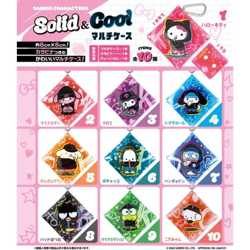 Sanrio Characters Solid & Cool Multipurpose Case 10Pack Box Candy Toy JAPAN