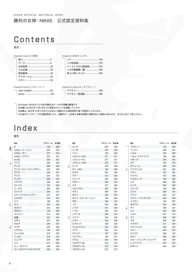 Goddess of Victory Nikke Official Setting Material Collection Book JAPAN