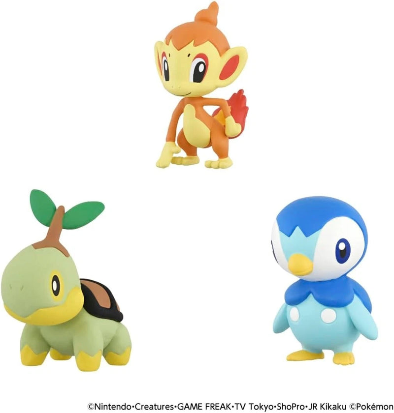 Pokemon Moncolle Pokemon 30th Anniversary Starter 3 Sinnoh Region Figure Set