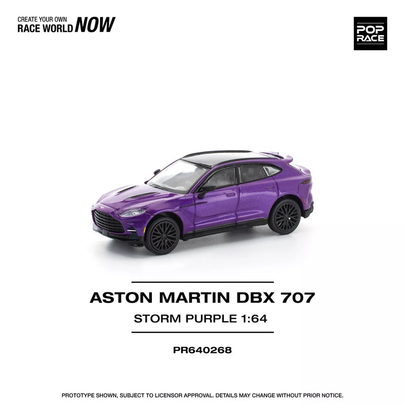 Aston Martin DBX 707 Storm Purple 1/64 Miniature Car JAPAN OFFICIAL