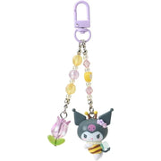 Sanrio Kuromi Flower Loving Bee Keychain JAPAN OFFICIAL