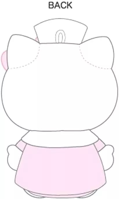 Llavero de peluche Sanrio Hello Kitty mascota enfermera rosa OFICIAL DE JAPÓN