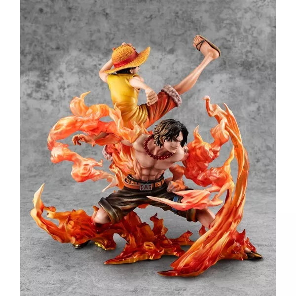 Figurine P.O.P ONE PIECE NEO-MAXIMUM Luffy & Ace Bonds of Brothers 20e édition limitée